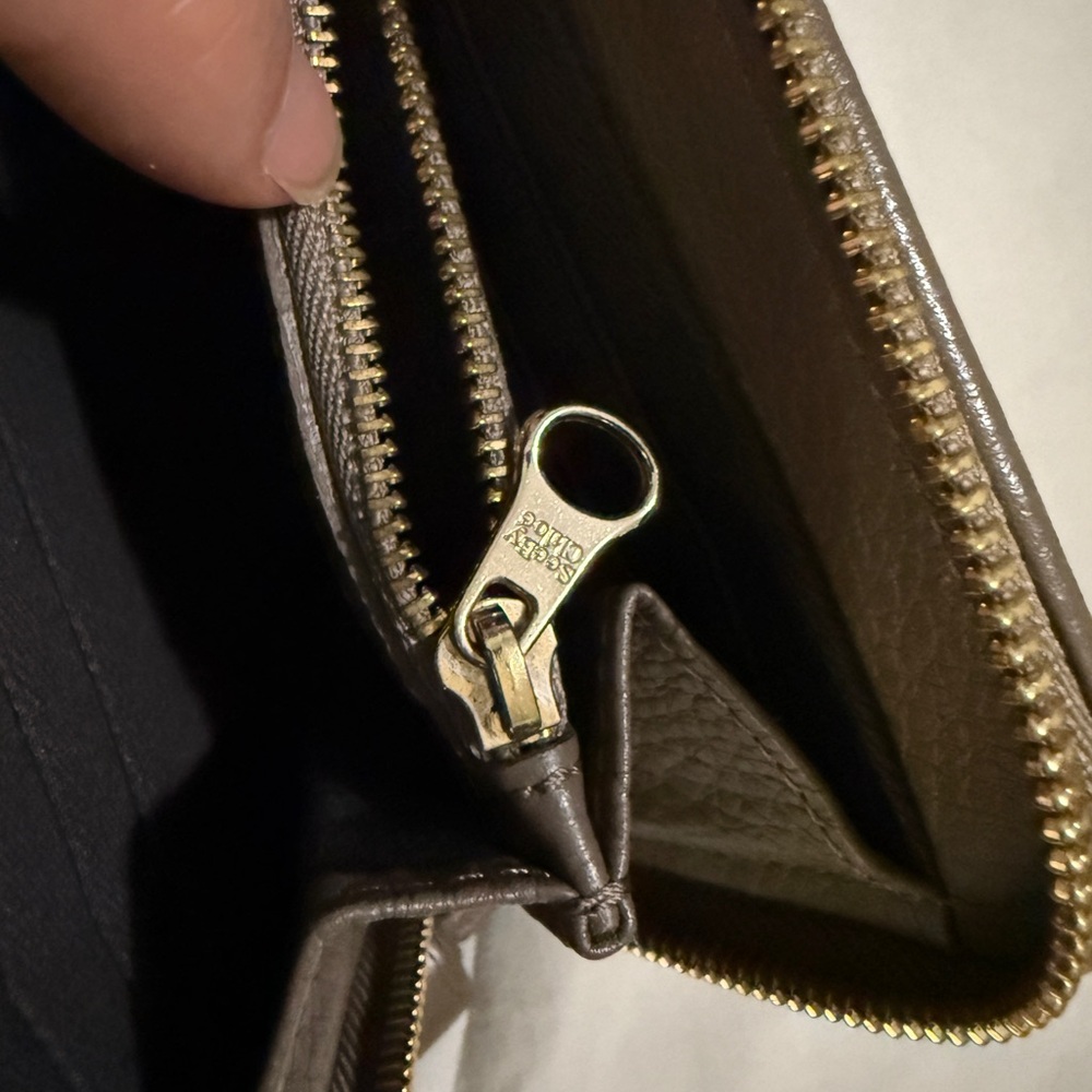 See By Chloé Taupe Leather Zip Wallet with Tassel - Picture 11 of 15